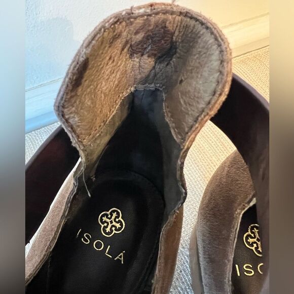 Isola Davan Ankle Boots Havana Brown Alaska Suede Size 10M - Picture 5 of 16